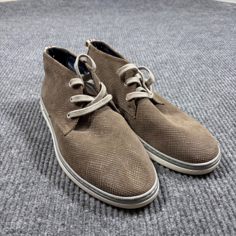 Steve Madden Alberto ALBE02M1 Brown Textured Leather Chukka Boots Mens 9